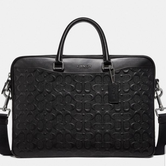 Coach Handbags - COACH Laptop/ Briefcase Bag Signature Leather